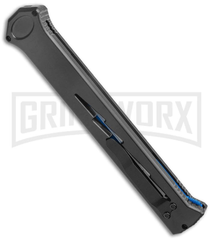 Paragon Estiletto Black Bolt Automatic OTF Knife - Blue Tanto 3 Paragon Estiletto Black Bolt Automatic OTF Knife - Blue Tanto - Image 3