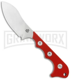 QSP Neckmuk Red G-10 Fixed Blade Neck Knife - Satin Plain