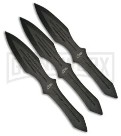 Rite Edge 3-Piece Throwing Set Double-Edged Black - Black Plain