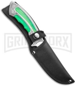 Rite Edge Gentleman Hunter Bowie Green Fixed Blade Knife - Satin Plain 6 Rite Edge Gentleman Hunter Bowie Green Fixed Blade Knife - Satin Plain -Knife Sale Shop Rite Edge Gentleman Hunter Bowie Green Fixed Blade Satin GX 25976 jr sheath large