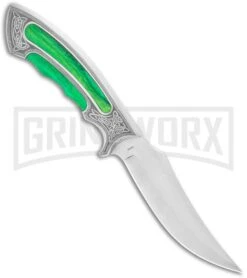 Knife Sale Shop -Knife Sale Shop Rite Edge Gentleman Hunter Bowie Green Fixed Blade Satin GX 25976 jr spine large