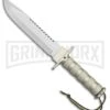 Rite-Edge Strive Gray Aluminum Fixed Blade Knife - Satin Plain