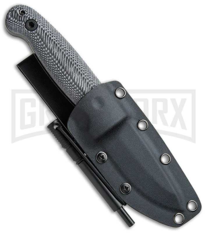 Schrade Small Frontier Micarta Fixed Blade With Ferro Rod - Black SW Plain 3 Schrade Small Frontier Micarta Fixed Blade With Ferro Rod - Black SW Plain - Image 3