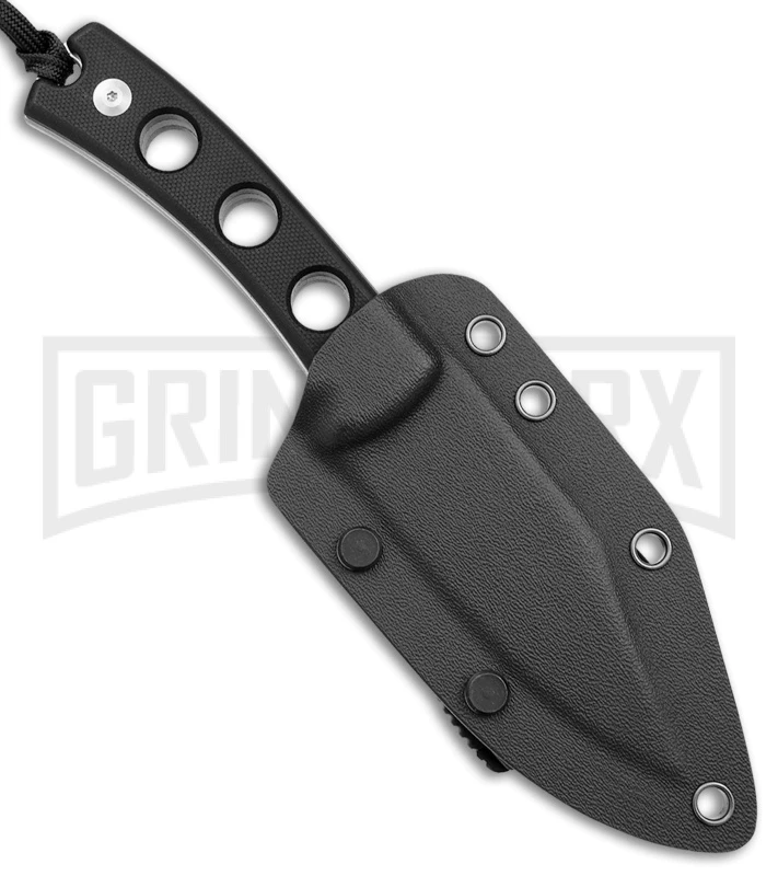 SENCUT Waxahachie Black G-10 Fixed Blade Knife - Satin Plain 3 SENCUT Waxahachie Black G-10 Fixed Blade Knife - Satin Plain - Image 3