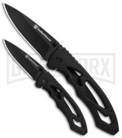 Smith & Wesson Black Folding Knife Combo - Set Of 2