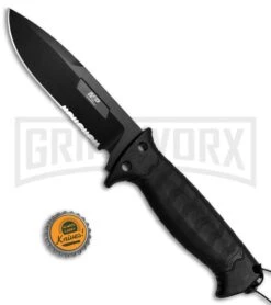 M&P Grip Swap Black Fixed Blade Knife - Black Serr 9 M&P Grip Swap Black Fixed Blade Knife - Black Serr -Knife Sale Shop Smith and Wesson Gripswap Small Large 1085886 BHQ 81341 jr bottlecap large