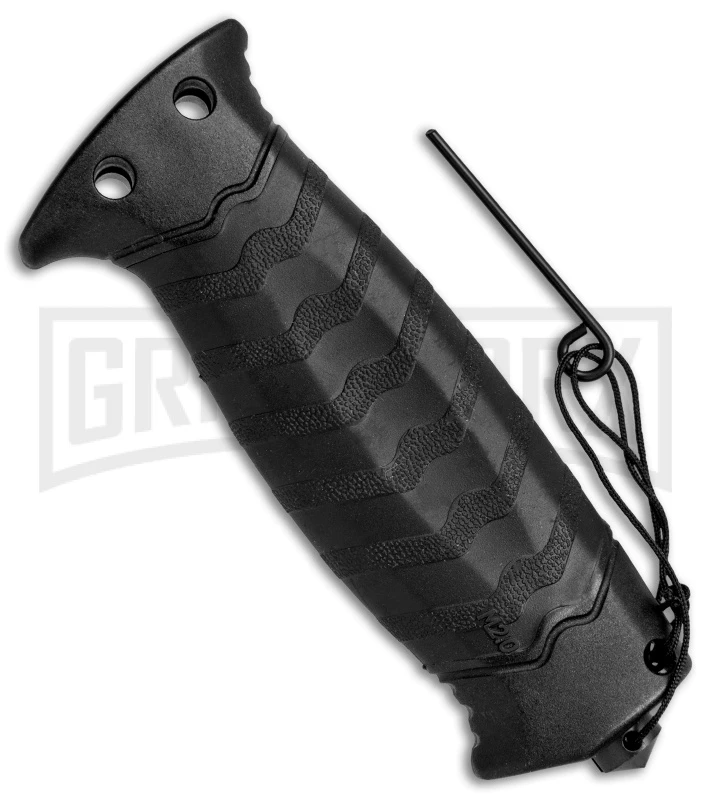 M&P Grip Swap Black Fixed Blade Knife - Black Serr 4 M&P Grip Swap Black Fixed Blade Knife - Black Serr - Image 4