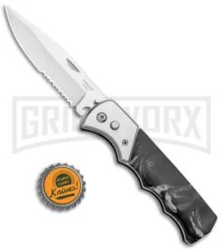 Super Knife Dingo Black Marble Acrylic Automatic Knife - Satin Serr 7 Super Knife Dingo Black Marble Acrylic Automatic Knife - Satin Serr -Knife Sale Shop Super Knife Dingo Black Marble Acrylic Auto Satin Serr GA623SLMBK GX 33496 jr bottlecap large