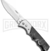 Super Knife Dingo Black Marble Acrylic Automatic Knife - Satin Serr