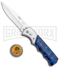 Super Knife Dingo Blue Marble Acrylic Automatic Knife - Satin Serr 7 Super Knife Dingo Blue Marble Acrylic Automatic Knife - Satin Serr -Knife Sale Shop Super Knife Dingo Blue Marble Acrylic Auto Satin Serr GA623SLMBL GX 33492 jr bottlecap large