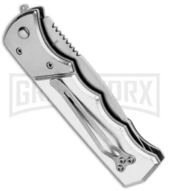 Super Knife Dingo Blue Marble Acrylic Automatic Knife - Satin Serr 6 Super Knife Dingo Blue Marble Acrylic Automatic Knife - Satin Serr -Knife Sale Shop Super Knife Dingo Blue Marble Acrylic Auto Satin Serr GA623SLMBL GX 33492 jr side large