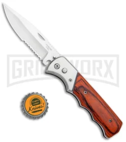 Super Knife Dingo Rosewood Automatic Knife - Satin Serr 7 Super Knife Dingo Rosewood Automatic Knife - Satin Serr -Knife Sale Shop Super Knife Dingo Rosewood Auto Satin Serr GA623WSL GX 33498 jr bottlecap large