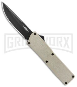 Thunder Tan D/A OTF Automatic Knife - Black Plain