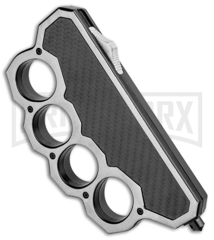 What The Knuck Knuckle Dagger D/A OTF Automatic Carbon Fiber - Dagger Satin 2 What The Knuck Knuckle Dagger D/A OTF Automatic Carbon Fiber - Dagger Satin - Image 2