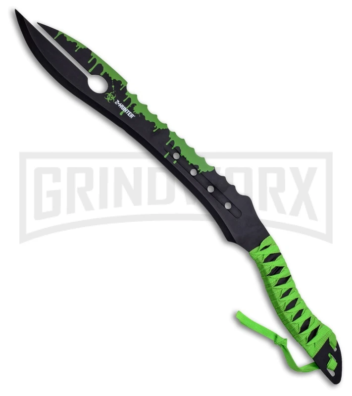 Z-Hunter Monstrosity Green Machete - Black Plain 1 Z-Hunter Monstrosity Green Machete - Black Plain