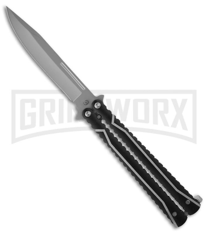 Tacit Pocket Butterfly Flipper Knife W/ ABS Holder (4" Bead Blast Plain) 1 Tacit Pocket Butterfly Flipper Knife W/ ABS Holder (4" Bead Blast Plain)