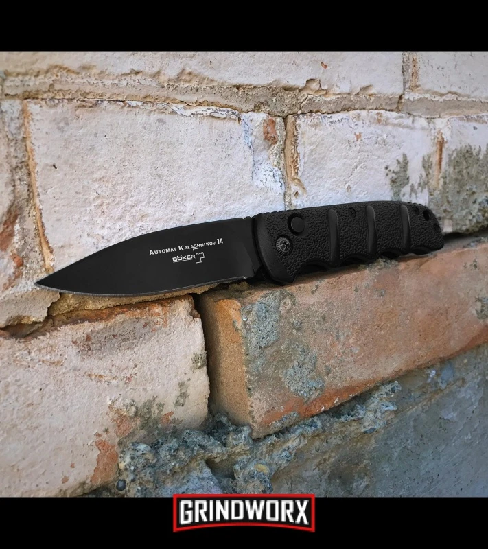Boker Kalashnikov Black Automatic Knife - Black Plain 4 Boker Kalashnikov Black Automatic Knife - Black Plain - Image 4