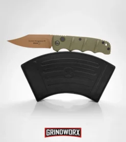 Boker Kalashnikov Desert Warrior Bowie Automatic Knife - Copper Plain -Knife Sale Shop boker kalashnikov desert warrior bowie BHQ 17106 box dl 2 large
