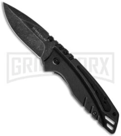 Boker Magnum Black G-10 Spring Assisted Knife - Stonewash Plain