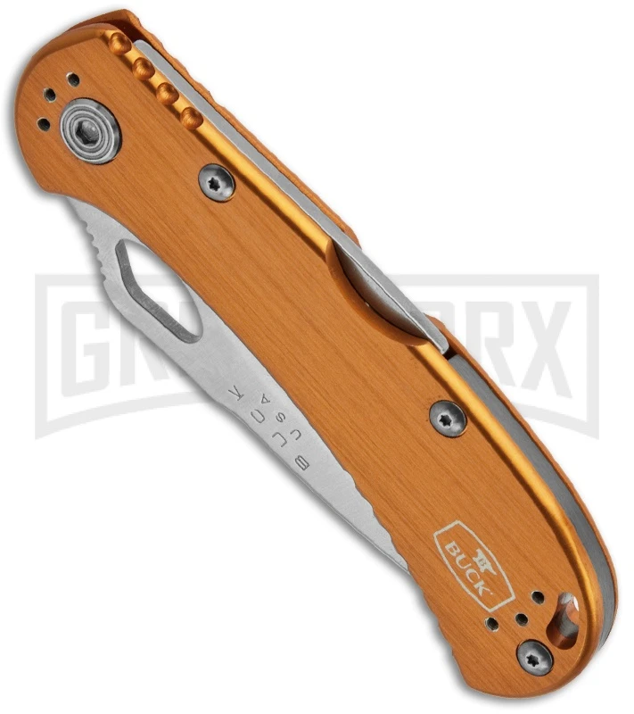 Buck Knives SpitFire Orange Folding Knife - Satin Serr 2 Buck Knives SpitFire Orange Folding Knife - Satin Serr - Image 2