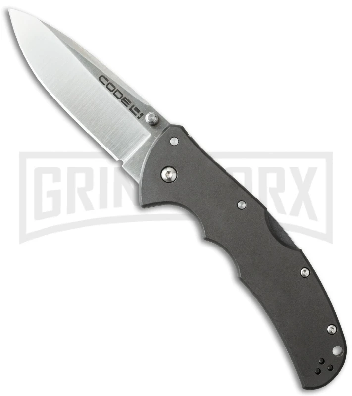 Cold Steel Code-4 Spear Point Folding Knife - Satin Plain 1 Cold Steel Code-4 Spear Point Folding Knife - Satin Plain