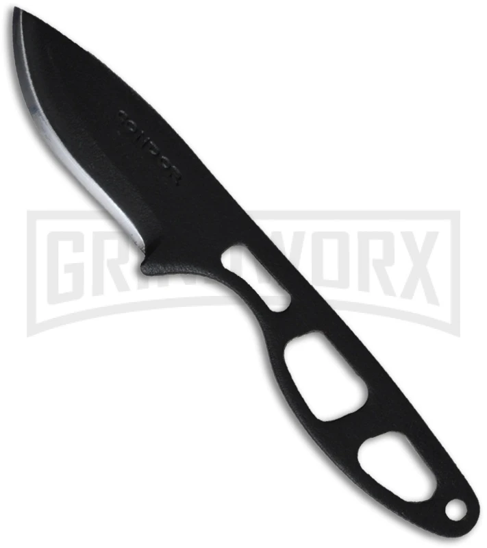 Condor Elegan Fixed Blade Neck Knife - Black Plain 1 Condor Elegan Fixed Blade Neck Knife - Black Plain