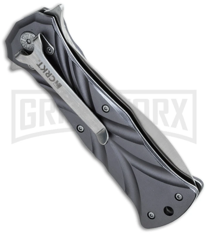 CRKT Tighe Dye Automatic Conversion Knife - Satin Plain 2 CRKT Tighe Dye Automatic Conversion Knife - Satin Plain - Image 2