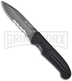 CRKT Ignitor T Black G-10 Spring Assisted Knife - Titanium Serr