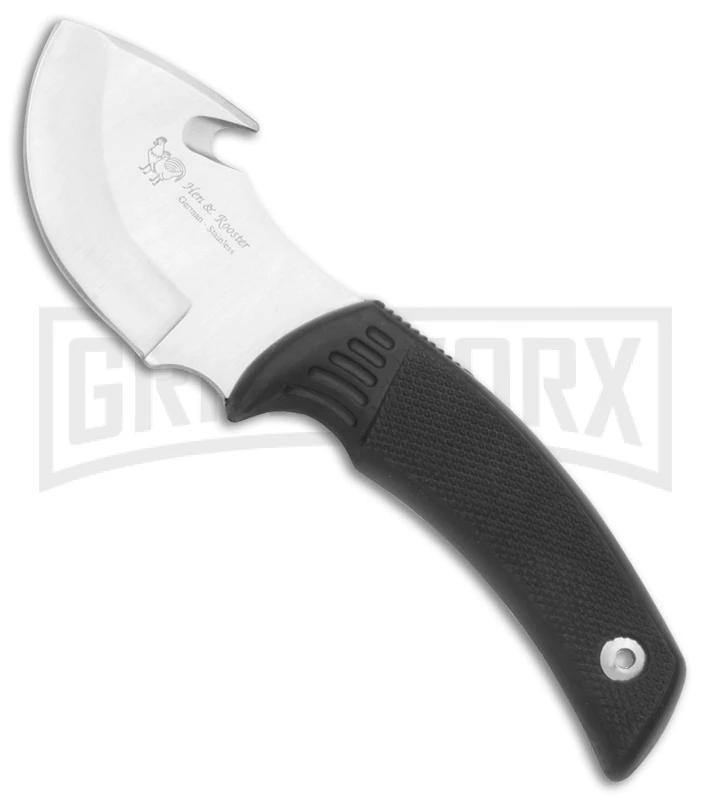 Hen & Rooster Little Hunter Black Fixed Blade Knife - Satin Plain 1 Hen & Rooster Little Hunter Black Fixed Blade Knife - Satin Plain