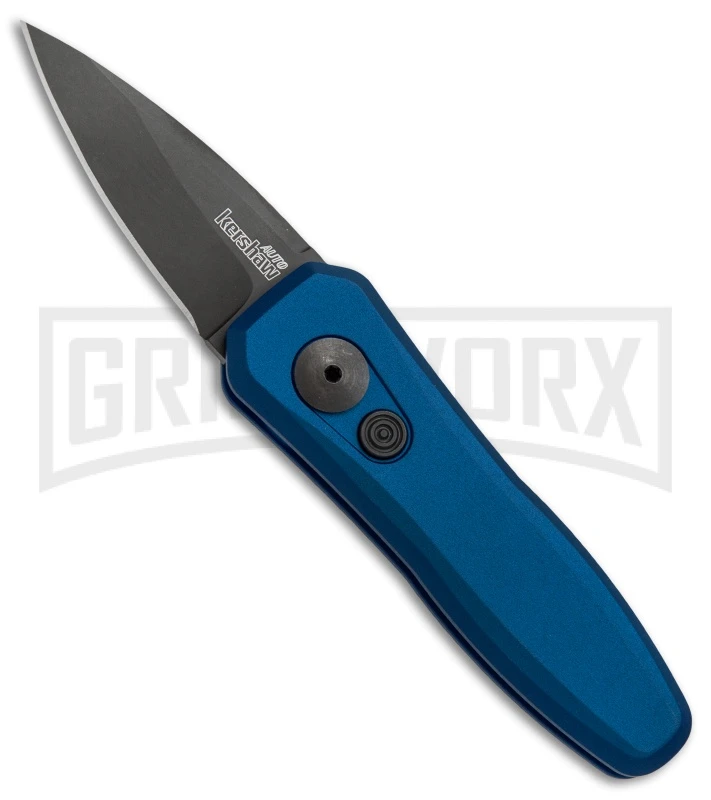 Kershaw Launch 4 Blue Automatic Knife CA Legal - Black Plain 1 Kershaw Launch 4 Blue Automatic Knife CA Legal - Black Plain