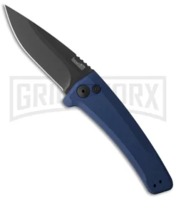 Kershaw Launch 3 Blue Automatic Knife - Black Plain