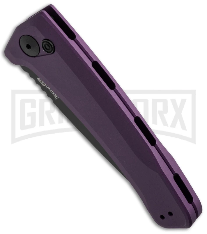 Kershaw Launch 3 Purple Automatic Knife - Black Plain 2 Kershaw Launch 3 Purple Automatic Knife - Black Plain - Image 2