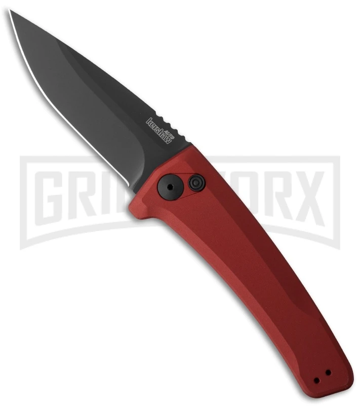 Kershaw Launch 3 Red Automatic Knife - Black Plain 1 Kershaw Launch 3 Red Automatic Knife - Black Plain