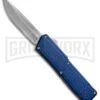 Lightning Blue D/A OTF Automatic Knife - Satin Plain