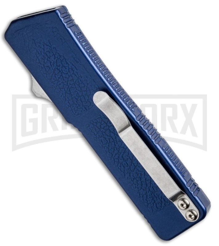 Lightning Blue D/A OTF Automatic Knife - Satin Plain 2 Lightning Blue D/A OTF Automatic Knife - Satin Plain - Image 2