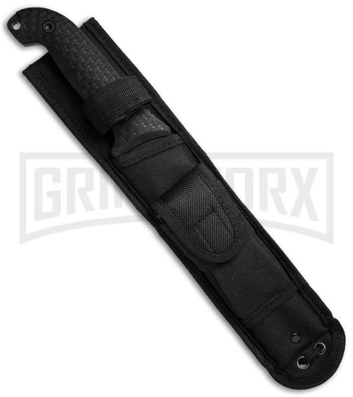 Schrade SCHF52 Frontier Black TPE Fixed Blade Knife - Black Plain 3 Schrade SCHF52 Frontier Black TPE Fixed Blade Knife - Black Plain - Image 3