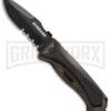 Schrade Brown MAGIC Spring Assisted Knife - Black Serr