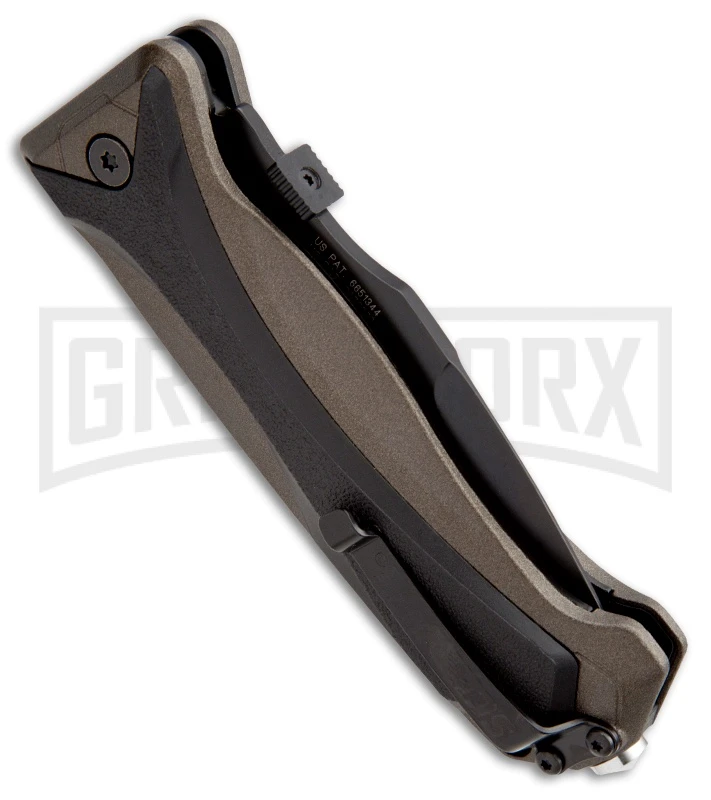 Schrade Brown MAGIC Spring Assisted Knife - Black Serr 2 Schrade Brown MAGIC Spring Assisted Knife - Black Serr - Image 2