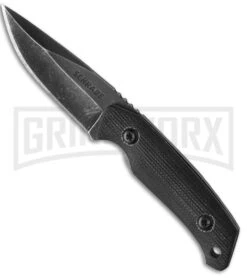 Schrade SCHF13SM Small Fixed Blade Neck Knife - Black Stonewash Plain