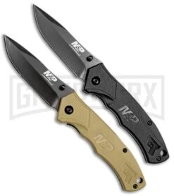 Smith & Wesson M&P Black And Tan Folding Knife Combo Pack