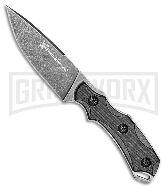 Smith & Wesson M&P Guard Black G-10 Fixed Blade Neck Knife - Black SW Plain 1 Smith & Wesson M&P Guard Black G-10 Fixed Blade Neck Knife - Black SW Plain
