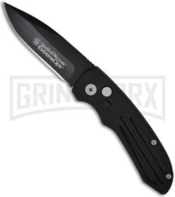 Smith & Wesson Extreme Ops SW50B Black Automatic Knife - Black Plain
