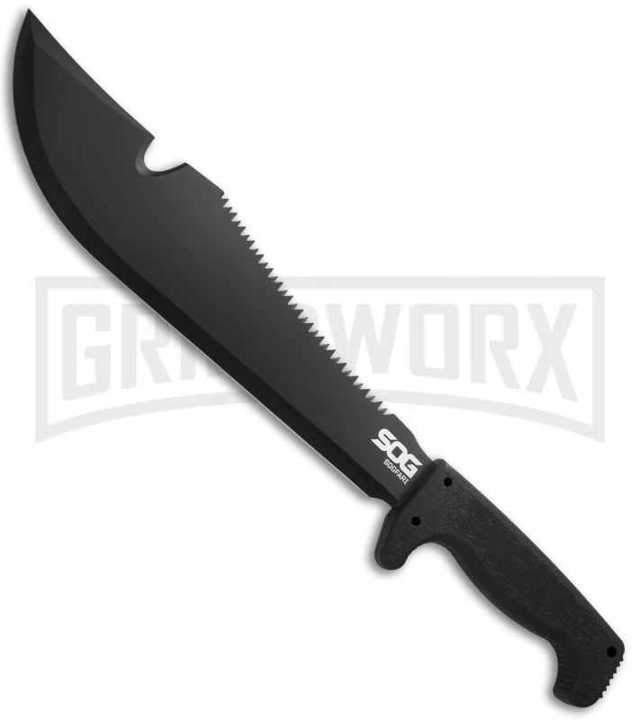 SOG Knives SOGfari Cutlass Machete - Black Plain 1 SOG Knives SOGfari Cutlass Machete - Black Plain