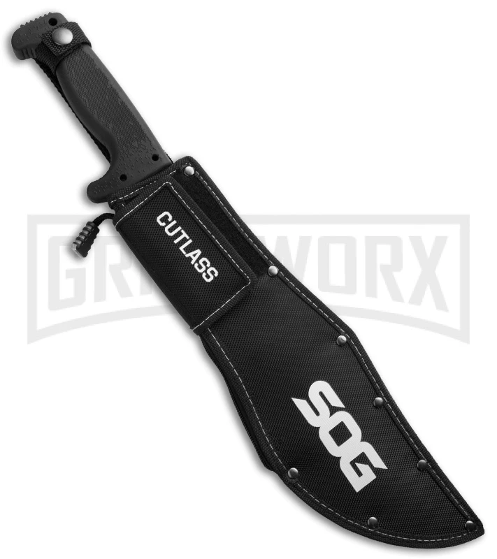 SOG Knives SOGfari Cutlass Machete - Black Plain 2 SOG Knives SOGfari Cutlass Machete - Black Plain - Image 2