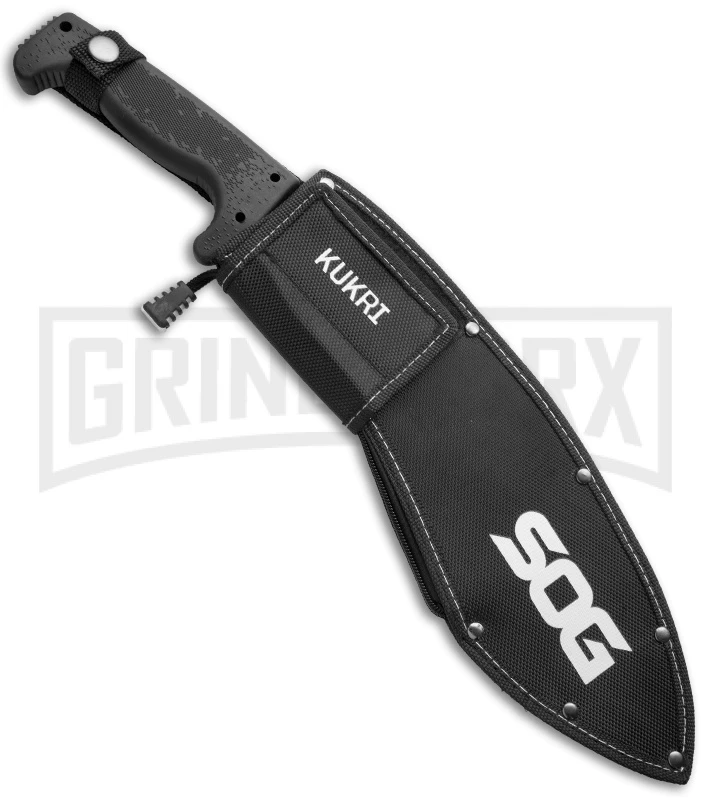 SOG Knives SOGfari Kukri Machete - Black Plain 2 SOG Knives SOGfari Kukri Machete - Black Plain - Image 2