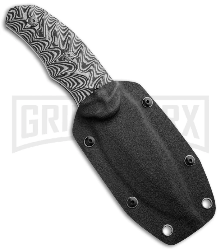 United Cutlery SOA Titanium Hunter Micarta Fixed Blade Knife - Gray Plain 2 United Cutlery SOA Titanium Hunter Micarta Fixed Blade Knife - Gray Plain - Image 2