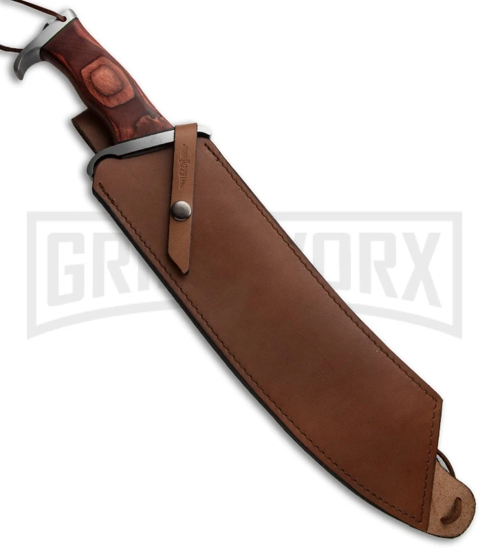 United Cutlery Gil Hibben IV Wood Combat Machete - Satin Plain 2 United Cutlery Gil Hibben IV Wood Combat Machete - Satin Plain - Image 2