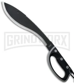 United Cutlery 21" Colombian Sawback Kukri Machete - Black Plain